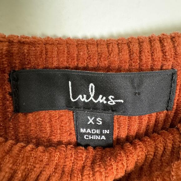 Lulu’s Corduroy Mini Skirt Women Sz XS Brown Autumn Academia Schoolgirl Preppy - Picture 3 of 8